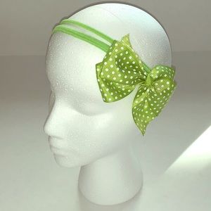 Green Polka Dot Headband